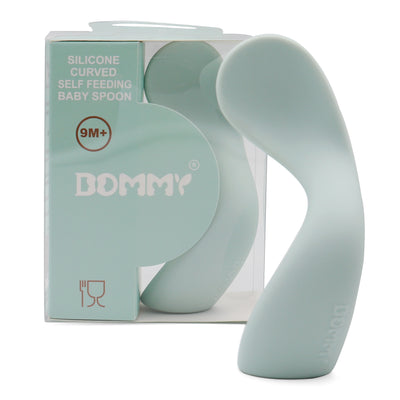Dommy Silicone Curved Training Spoon BPA-Free Toddler silicone spoon