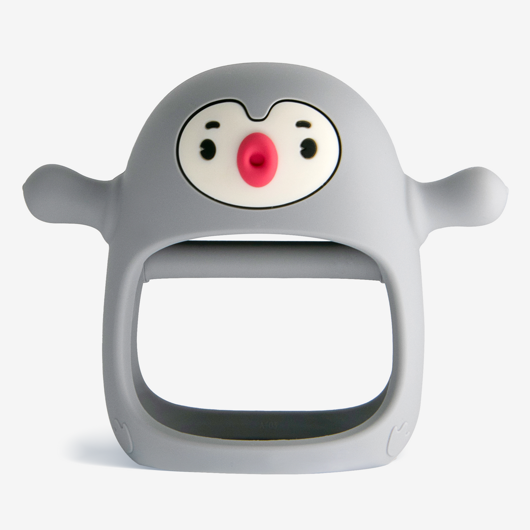 Smily Mia Penguin Buddy Never Drop Suck Training Teether Mitten