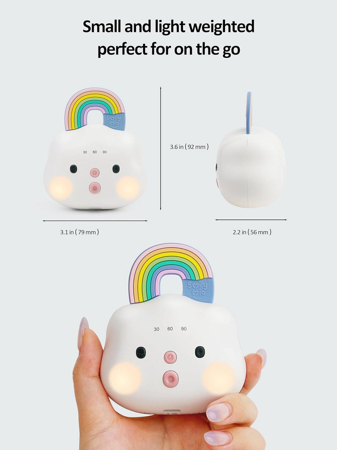 Smily Mia Rainbow Cloud White Noise Sound Baby Sleeping Machine