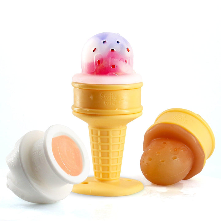 Baby Teether Toy 2 in 1 value pack: Icecream*1+Flip-Flap*1