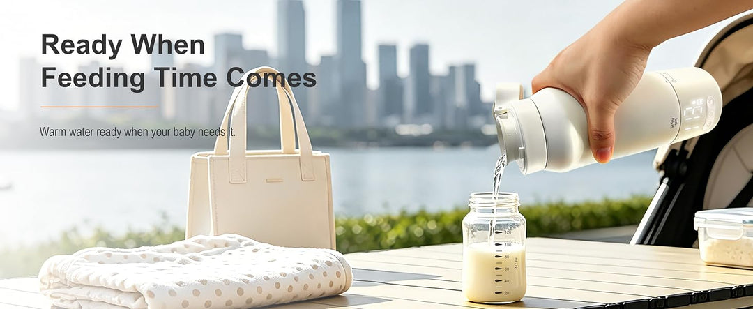 Smily Mia Portable Baby Bottle Warmer Set | Fast Warm Breastmilk Formula & Water | Wireless Rechargeable | 4 Heat Settings | Smart Sensor Technology | Built-In Sterilizer | Home & Travel