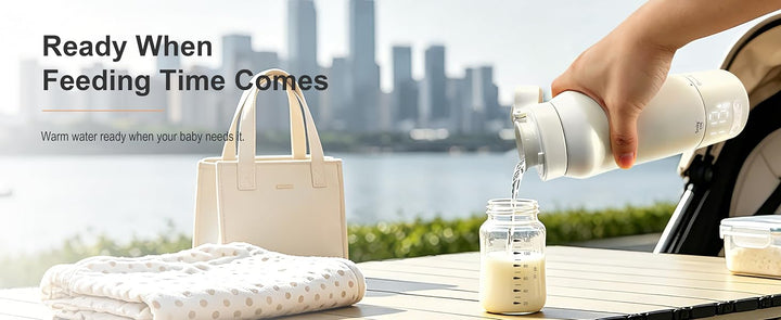 Smily Mia Portable Baby Bottle Warmer Set | Fast Warm Breastmilk Formula & Water | Wireless Rechargeable | 4 Heat Settings | Smart Sensor Technology | Built-In Sterilizer | Home & Travel
