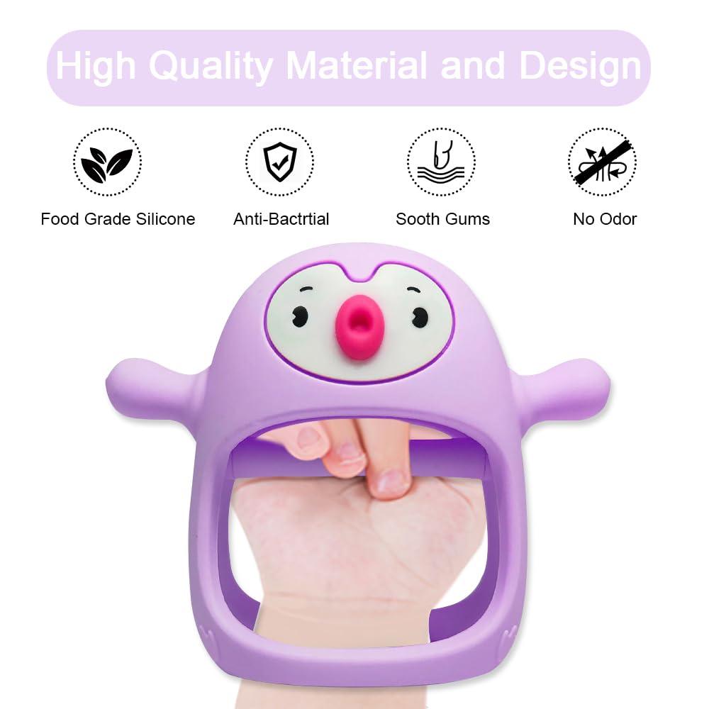 Penguin Teether Silicone Teether&Toys for Pain Relief 2Packs Smily Mia Penguin Teether Silicone Teether&Toys for Pain Relief 2Packs Smily Mia
