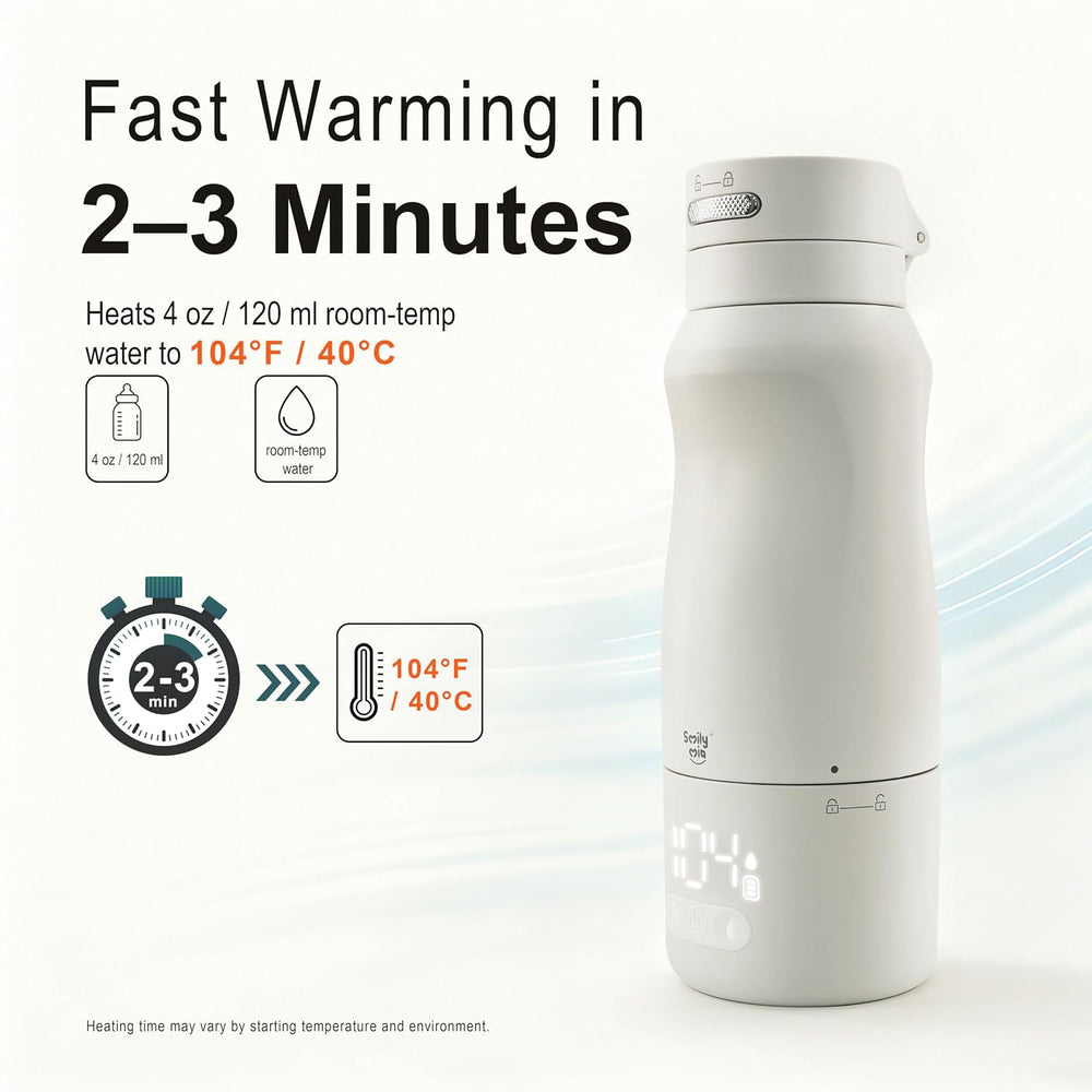 Smily Mia bottle warmer hidden carry handle and kettle design
