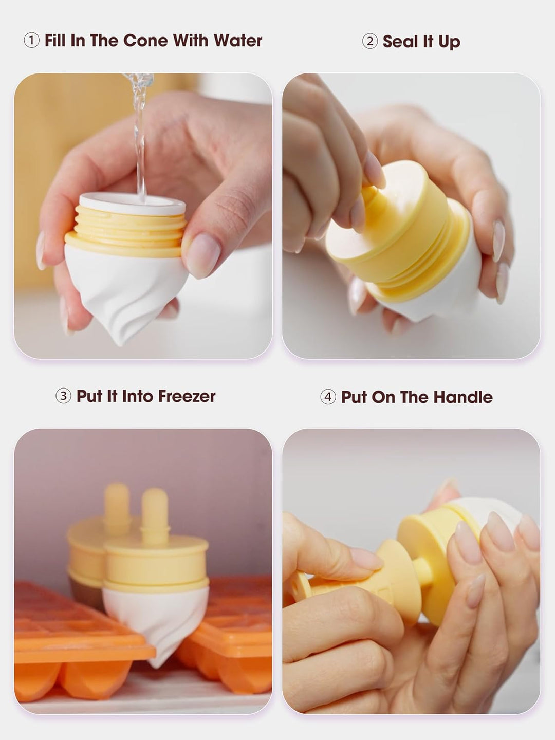Smily Mia Baby Fruit Food Feeder & Freezer Teether Combo, Icy Bite Ice Cream Teether for Baby Cooling Relief, BPA Free Silicone Feeder for Safe Infant Self Feeding, 3 Month+