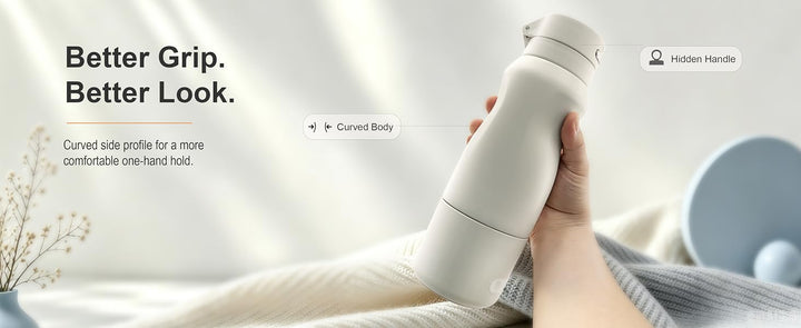 Smily Mia Portable Baby Bottle Warmer Set | Fast Warm Breastmilk Formula & Water | Wireless Rechargeable | 4 Heat Settings | Smart Sensor Technology | Built-In Sterilizer | Home & Travel