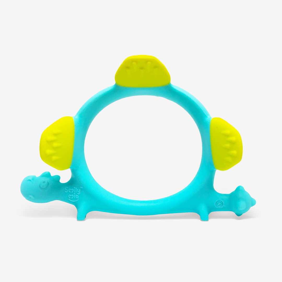 Smily Mia Norman the Dinosaur Silicone Teether | Soft and Chewy Animal-Shaped Baby Teething Ring, Easy-to-Hold for Little Hands - Smily Mia M12002-2-M12002-8-M12002-7-M12002-6