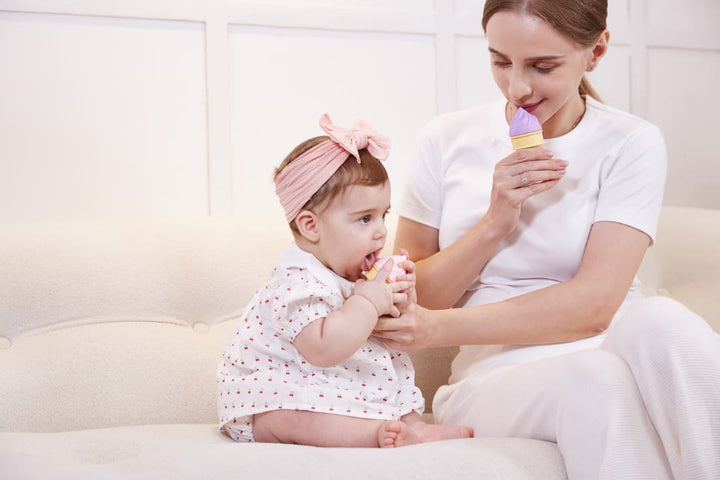 Baby Teether Toy 2 in 1 value pack: Icecream*1+Flip-Flap*1