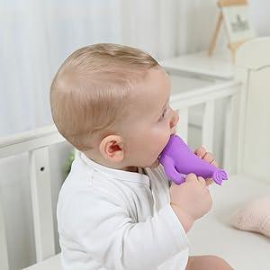 Baby Teether Toy 3 in 1 value pack: Penguin*1+Reindeer*1+Mushroom*1 - Smily Mia 麋鹿+鲸+鞋-紫色-麋鹿+鲸+鞋-蓝色-麋鹿+鲸+鞋-粉色