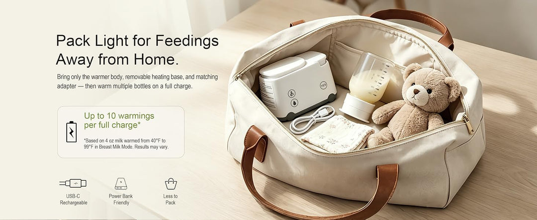 Smily Mia Portable Baby Bottle Warmer for Breastmilk & Formula