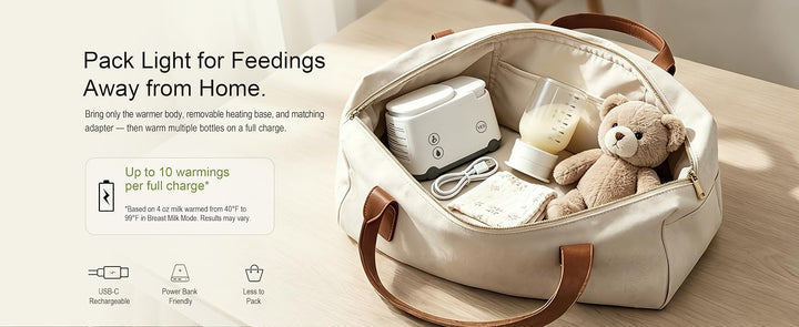Smily Mia Portable Baby Bottle Warmer for Breastmilk & Formula