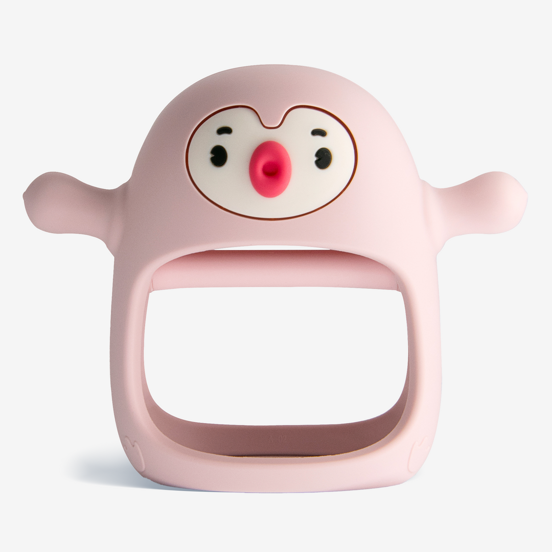 Smily Mia Penguin Buddy Never Drop Suck Training Teether Mitten