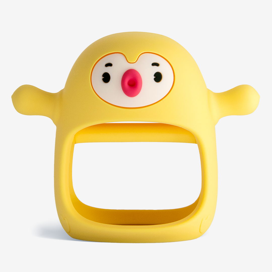 Smily Mia Penguin Buddy Never Drop Suck Training Teether Mitten