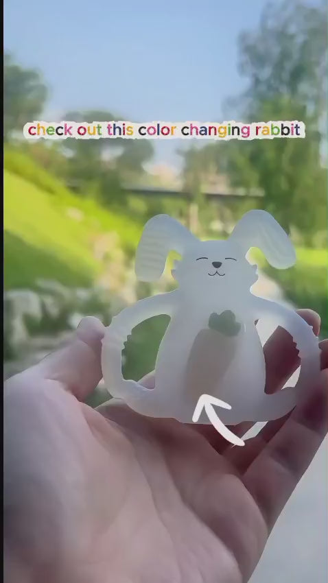 Smily Mia Baby Teething Toys |Sunny Bunny Easter Teether for3-6Months, Chew Toys |Baby Montessori Sensory Toys for 4,5,6Months, Teethers for Teething Relief, Easter Basket Stuffers & Essentials(White)
