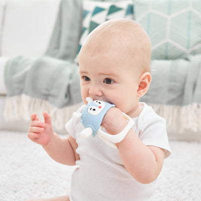 Smily Mia Baby Teething Toy for 0-6Months Baby Chew Toys Soft Silicone Hand Teether